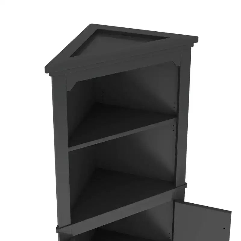 GDFStudio Aetheron Rustic Wooden Tall Corner Cabinet