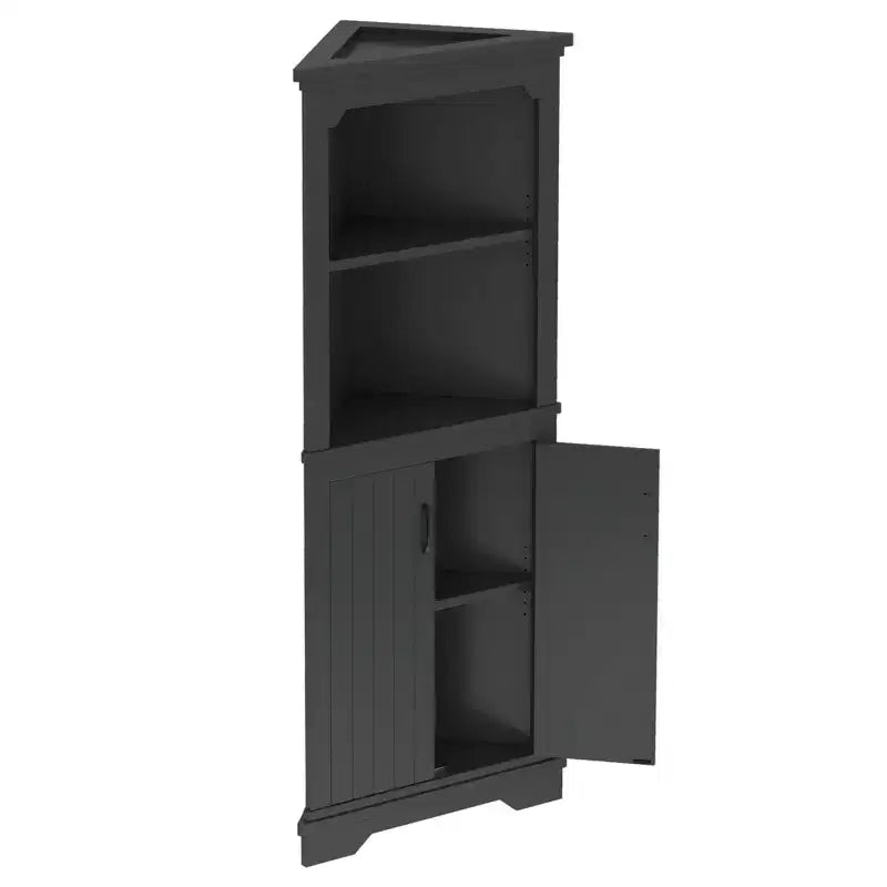 GDFStudio Aetheron Rustic Wooden Tall Corner Cabinet