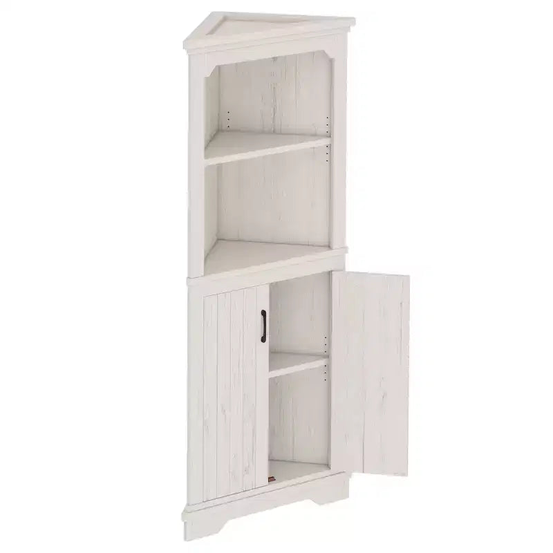 GDFStudio Aetheron Rustic Wooden Tall Corner Cabinet
