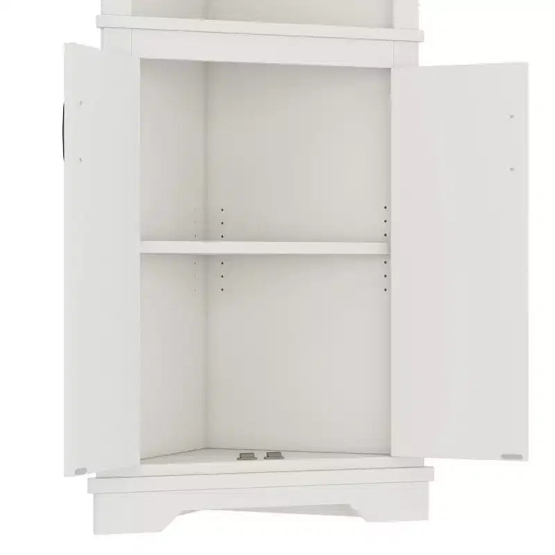GDFStudio Aetheron Rustic Wooden Tall Corner Cabinet