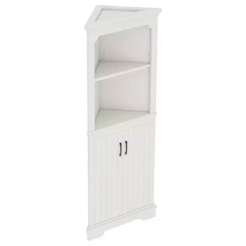 GDFStudio Aetheron Rustic Wooden Tall Corner Cabinet