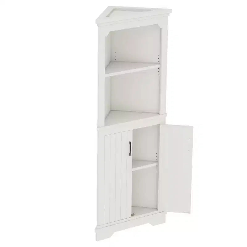 GDFStudio Aetheron Rustic Wooden Tall Corner Cabinet