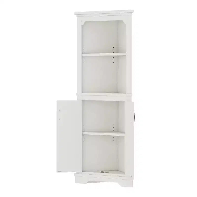GDFStudio Aetheron Rustic Wooden Tall Corner Cabinet