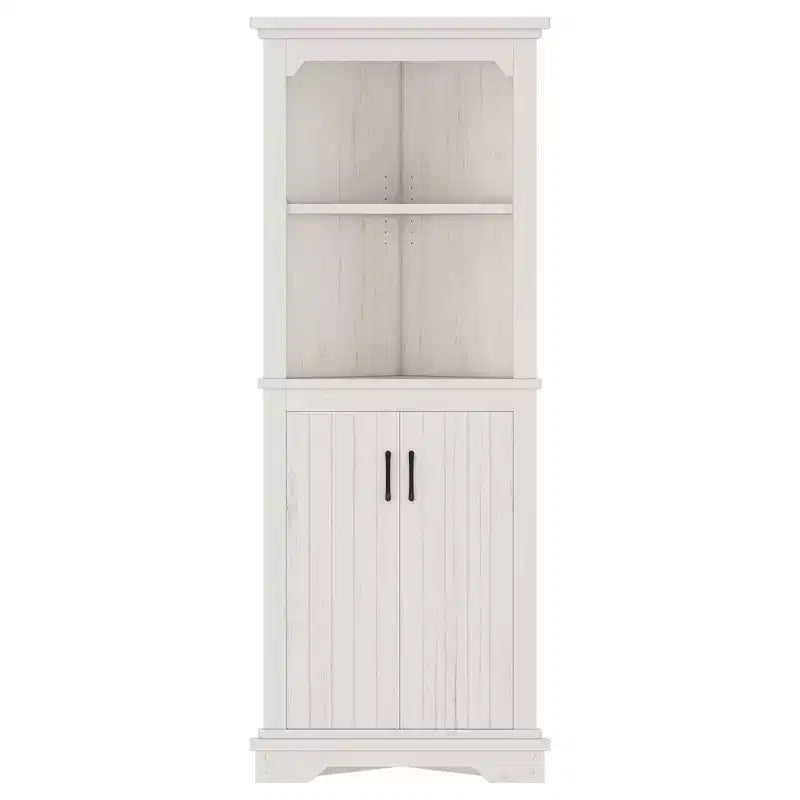 GDFStudio Aetheron Rustic Wooden Tall Corner Cabinet