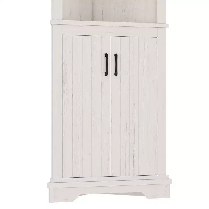GDFStudio Aetheron Rustic Wooden Tall Corner Cabinet