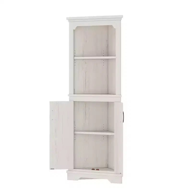 GDFStudio Aetheron Rustic Wooden Tall Corner Cabinet