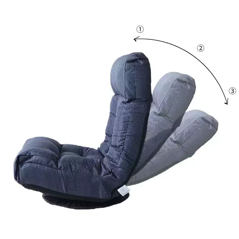 GDFStudio Sharp Swivel Floor Chair, Adjustable Upholstered Reclining with Ottoman