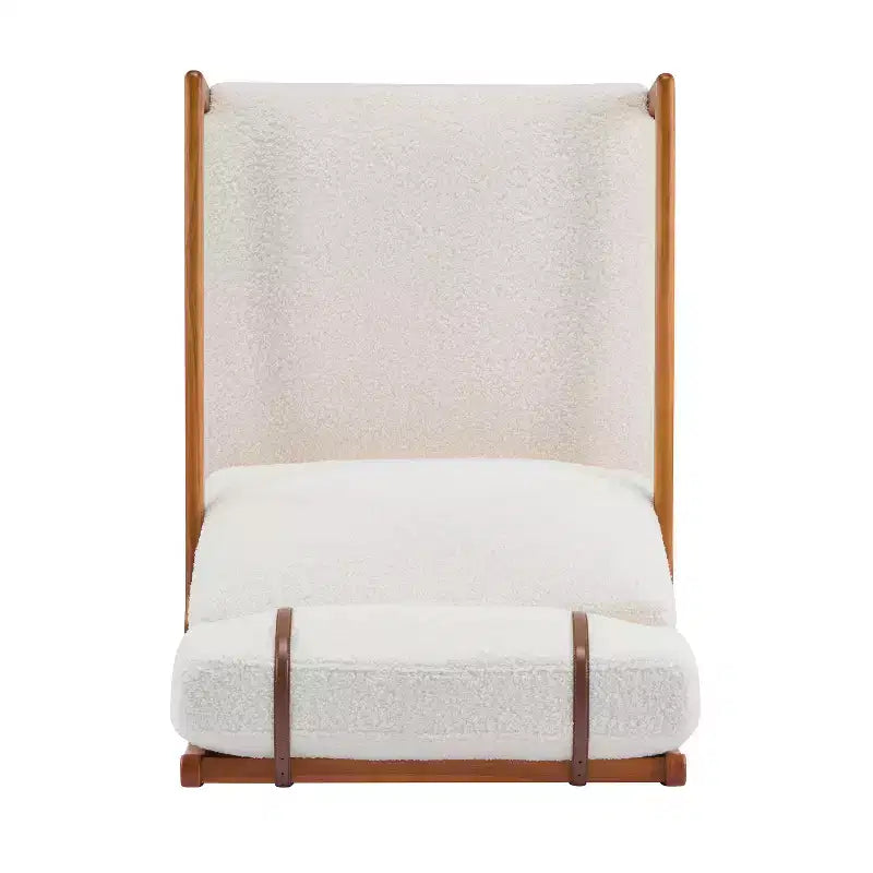 Mid-Century Accent Armchair Duo High-Back Solid Wood Frame, Lounge Chairs for Living Room, Bedroom or Reading Nook