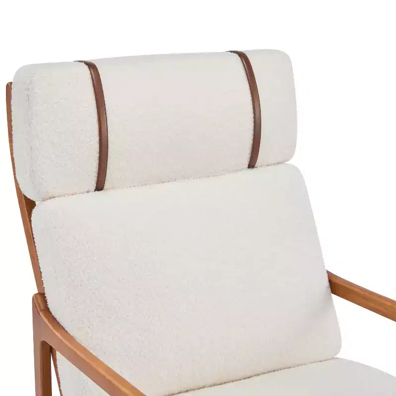 Mid-Century Accent Armchair Duo High-Back Solid Wood Frame, Lounge Chairs for Living Room, Bedroom or Reading Nook