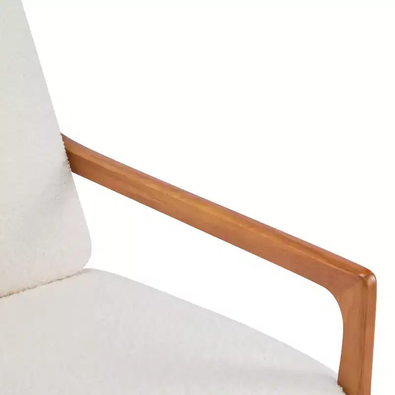 Mid-Century Accent Armchair Duo High-Back Solid Wood Frame, Lounge Chairs for Living Room, Bedroom or Reading Nook