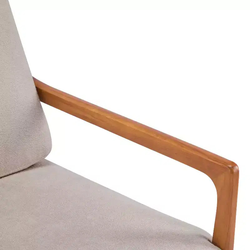 Mid-Century Accent Armchair Duo High-Back Solid Wood Frame, Lounge Chairs for Living Room, Bedroom or Reading Nook