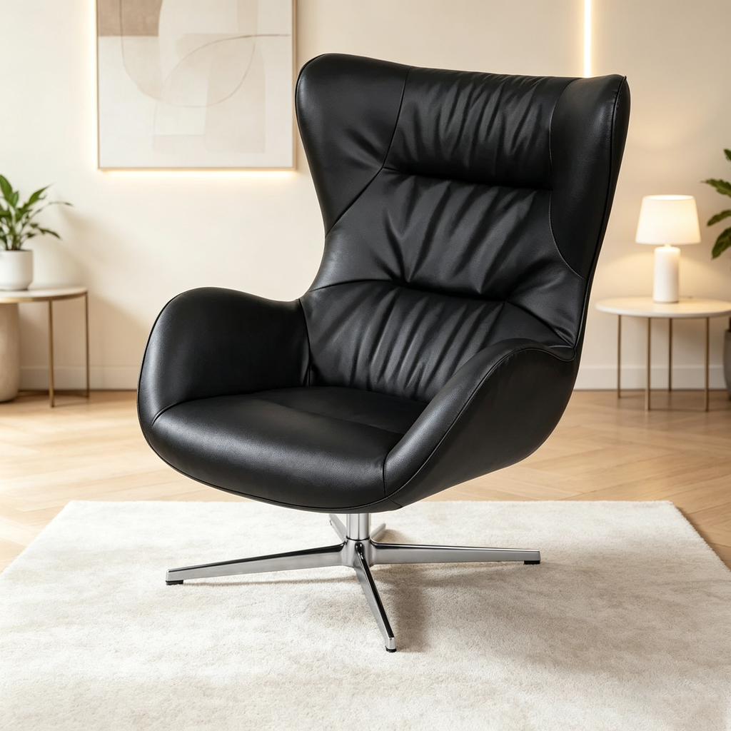 Fauteuil d'appoint pivotant rétro pour la maison et le bureau