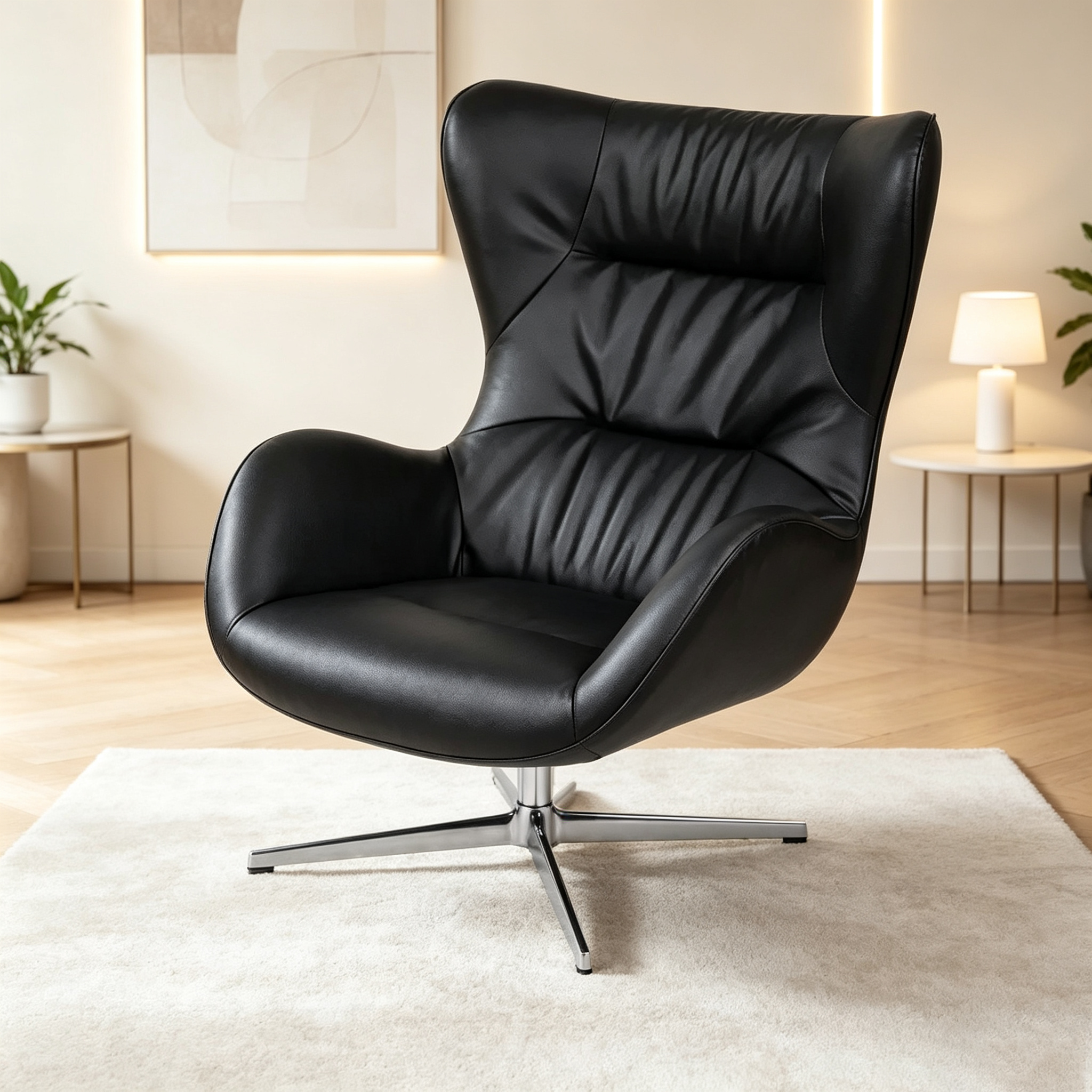 Fauteuil d'appoint pivotant rétro pour la maison et le bureau